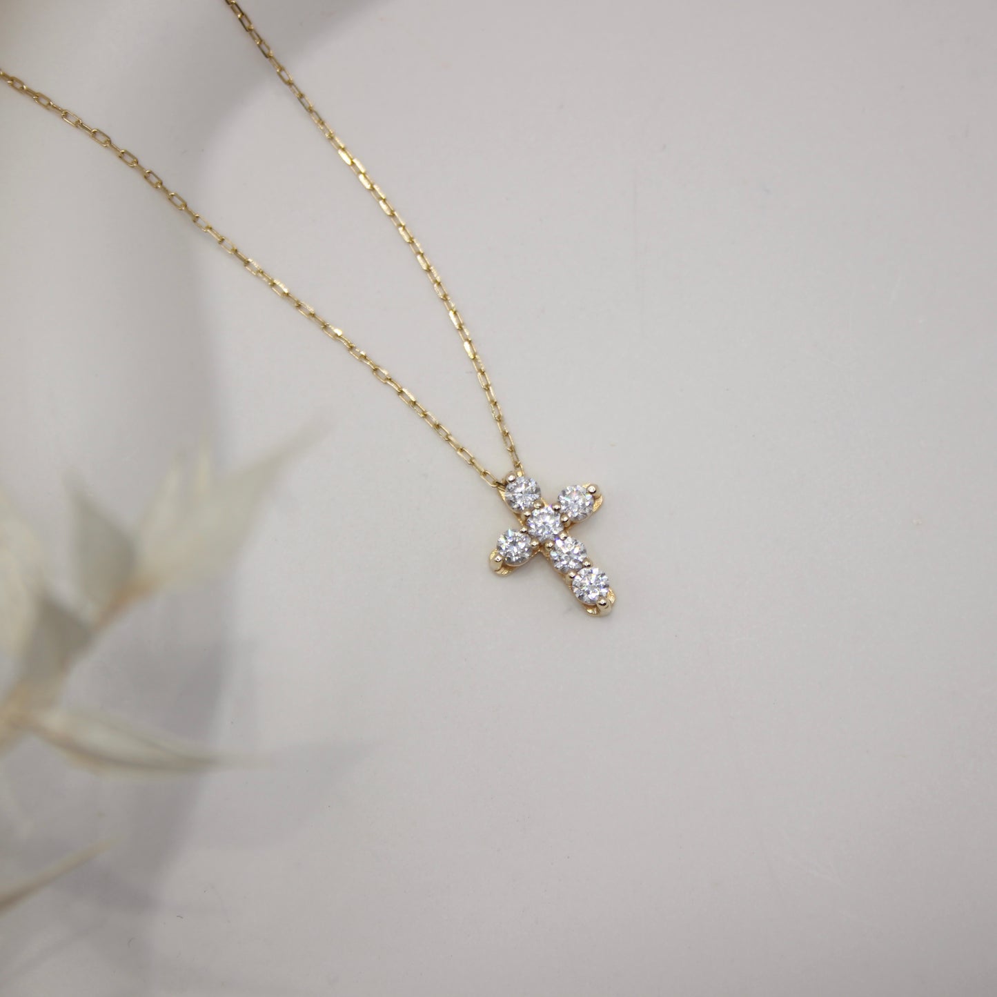 Lab Grown Diamond Cross Necklace