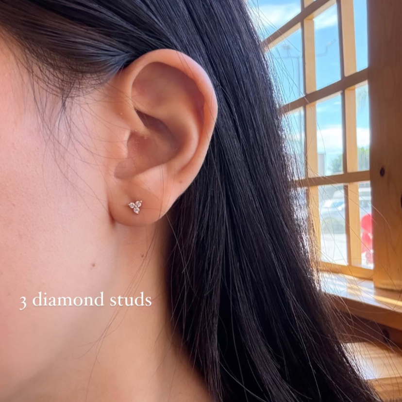 Trio Lab Grown Diamond Studs