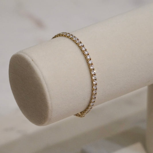 4 Prong 0.1ct Lab Grown Diamond Tennis Bracelet (~5 ct tw)