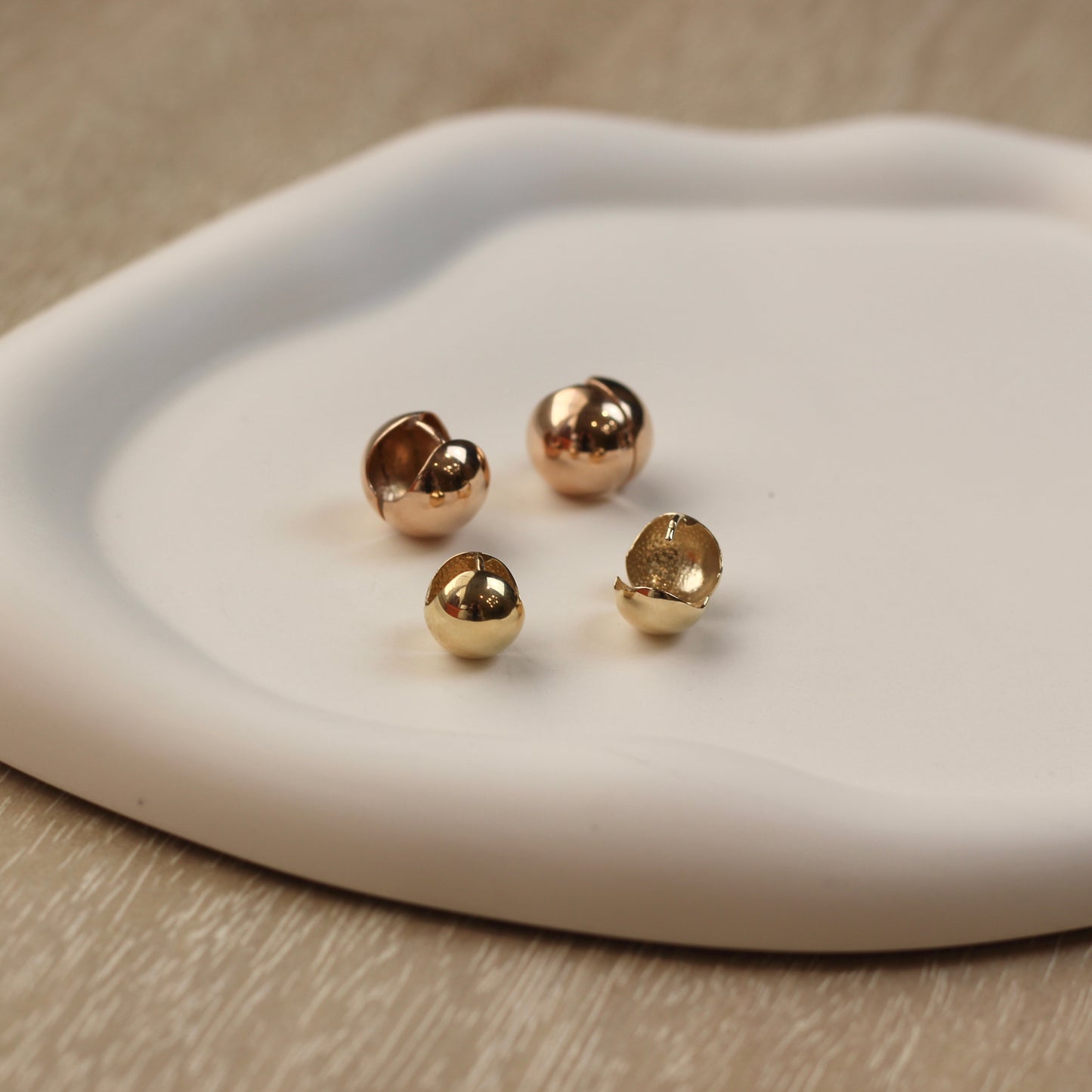 Round Ball Huggie Earrings