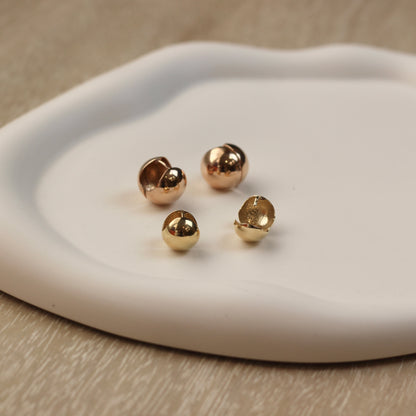 Round Ball Huggie Earrings