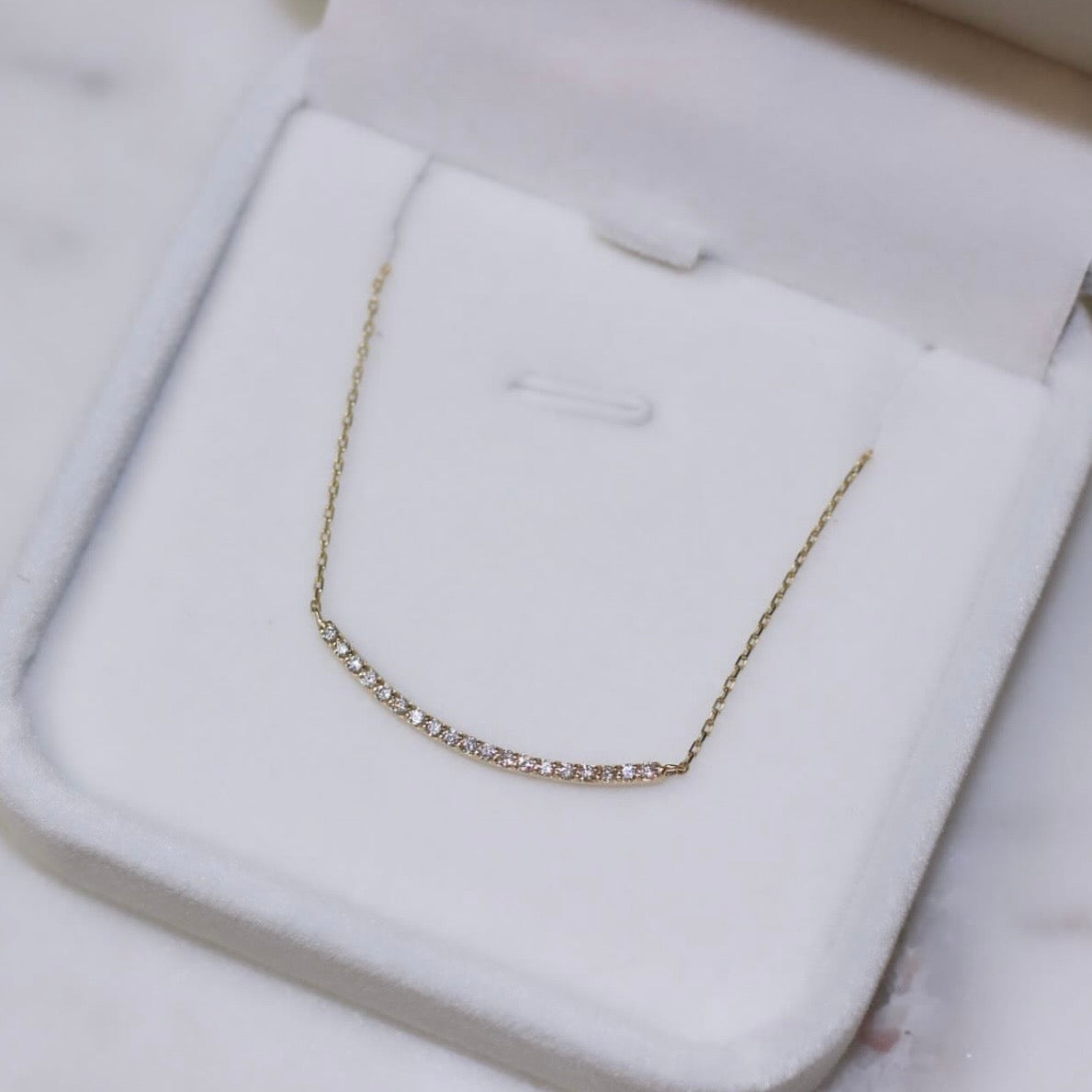 Lab Grown Diamond Bar Necklace