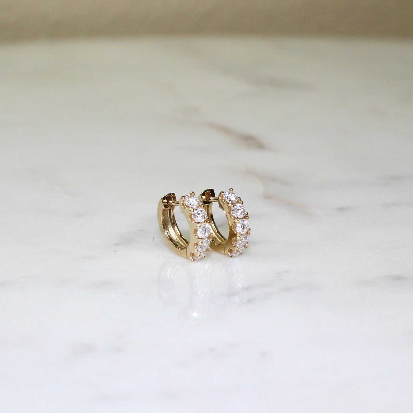 Chunky 5 Lab Grown Diamond Hoops