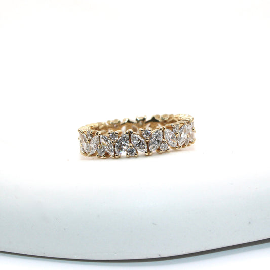 Marquise and Round Lab Grown Diamond Ring